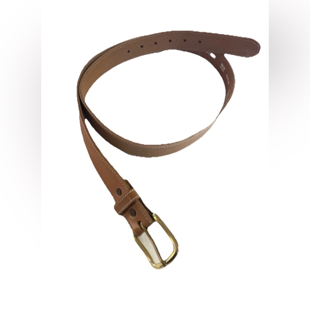 Made in USA Brown Leather cowhide Belt